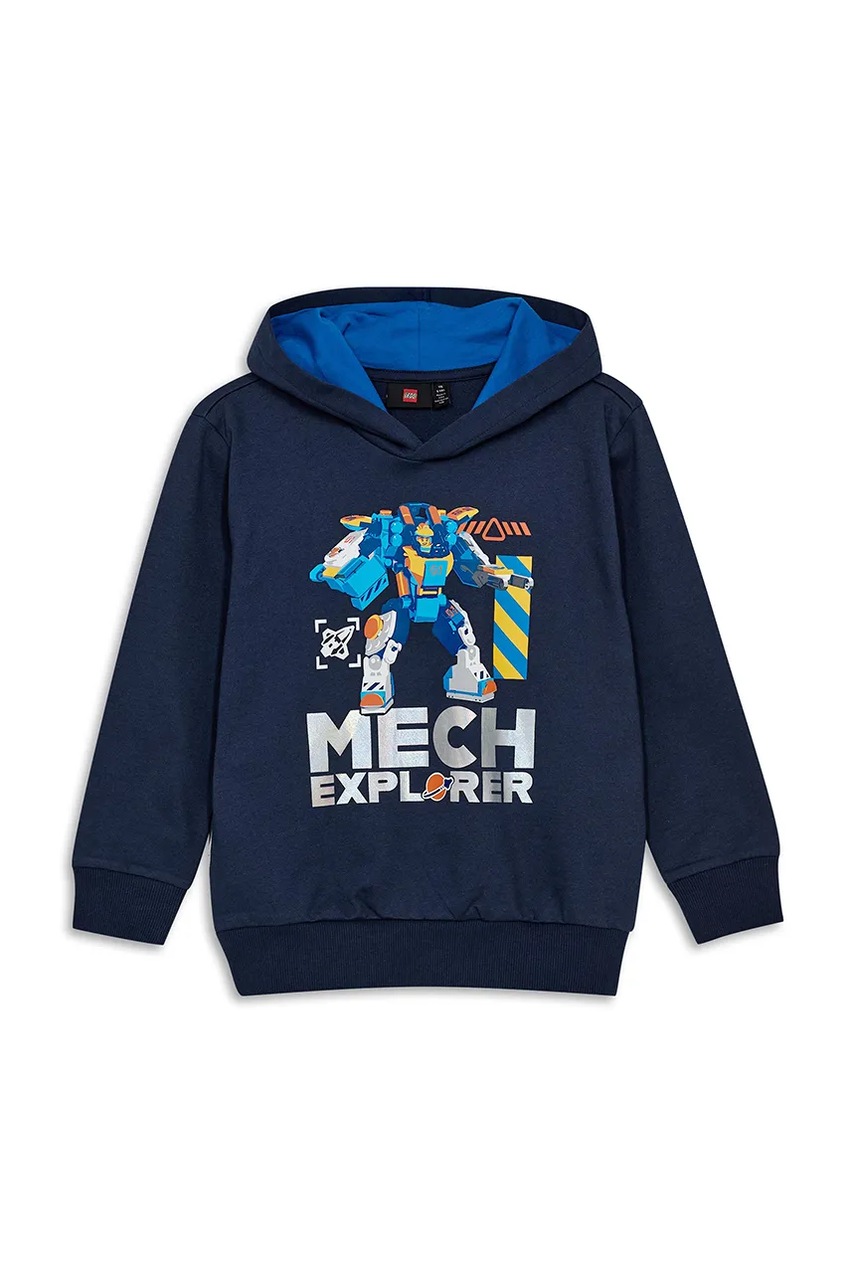 Levně Mikina Lego LWSAKU 707 tmavomodrá barva, s kapucí, 11010960