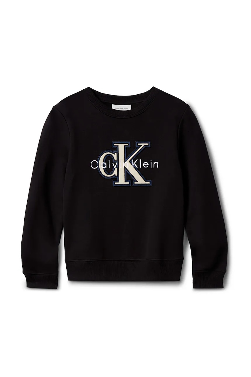 Детская кофта Calvin Klein Jeans цвет чёрный с капюшоном IB0IB02585 Детская кофта Calvin Klein Jeans цвет чёрный с капюшоном IB0IB02585