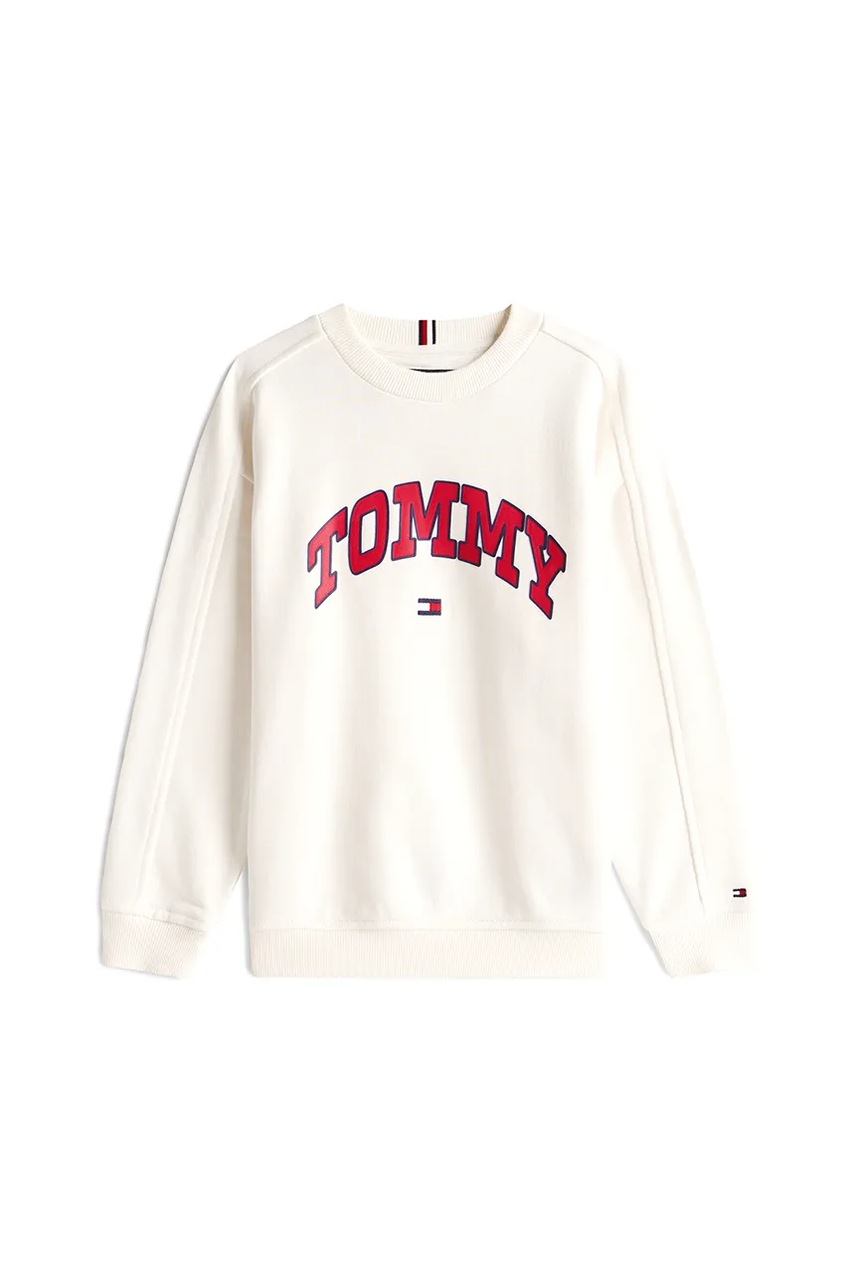 Детская кофта Tommy Hilfiger цвет бежевый с принтом KB0KB09899