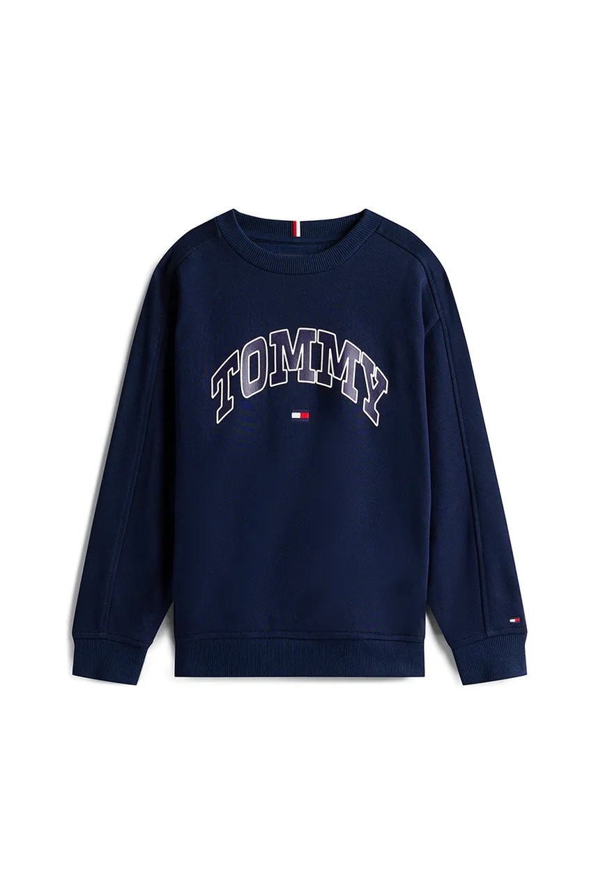 Детская кофта Tommy Hilfiger цвет синий с принтом KB0KB09899