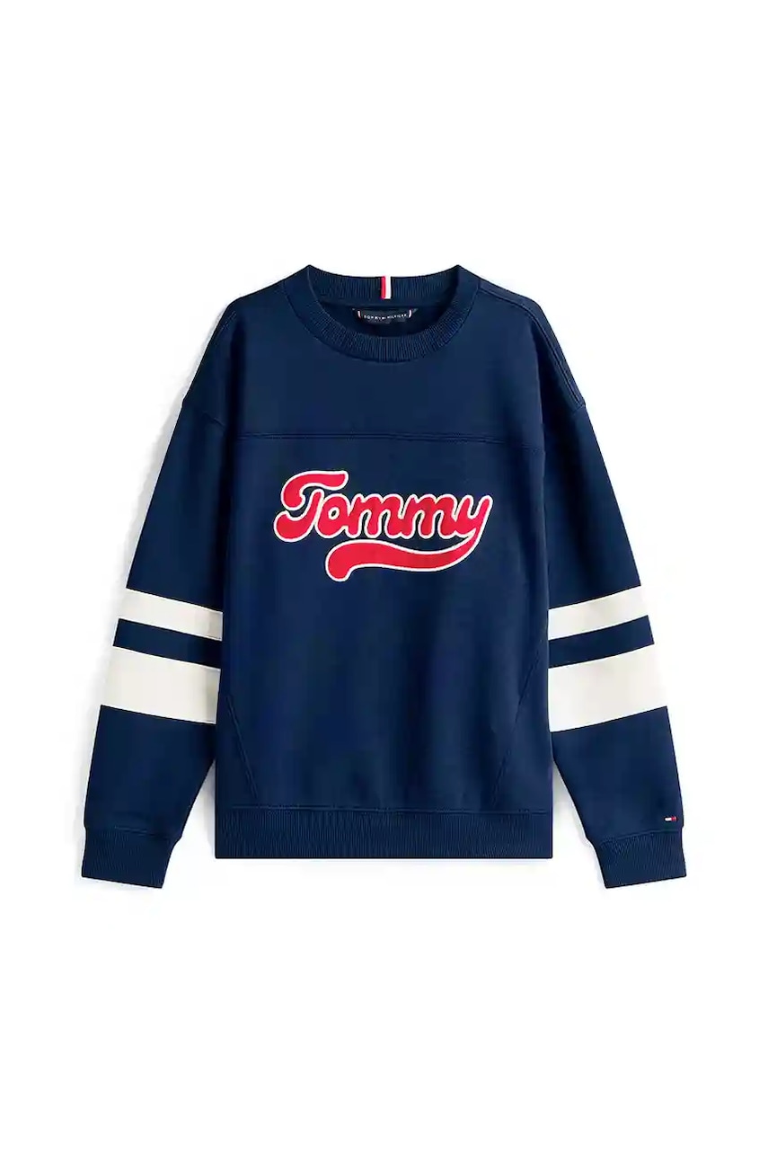 Детская кофта Tommy Hilfiger цвет синий с аппликацией KB0KB09985 Детская кофта Tommy Hilfiger цвет синий с аппликацией KB0KB09985