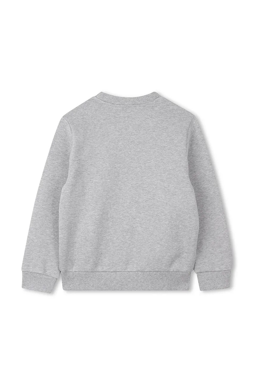 Детская хлопковая кофта Kenzo Kids цвет серый с принтом K61509 Детская хлопковая кофта Kenzo Kids цвет серый с принтом K61509