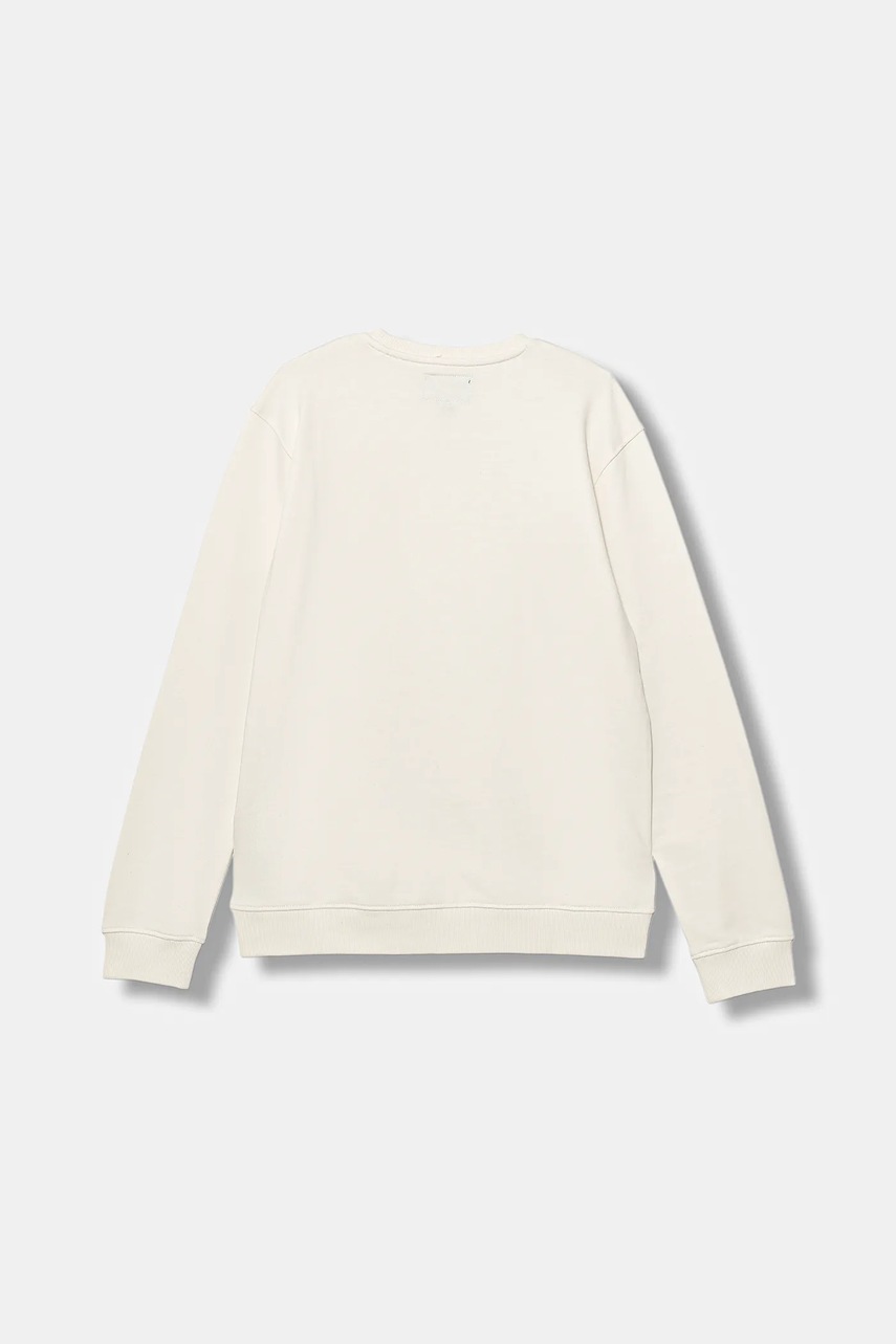 Детская хлопковая кофта Guess цвет бежевый с принтом L5BQ07 KAD74