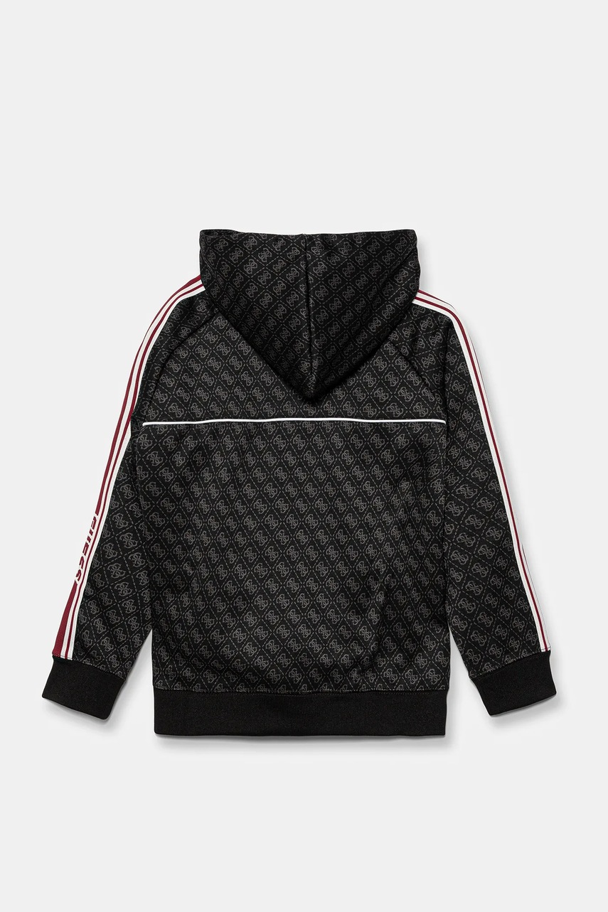 Детская кофта Guess цвет чёрный с капюшоном узор L5BQ26 K2042