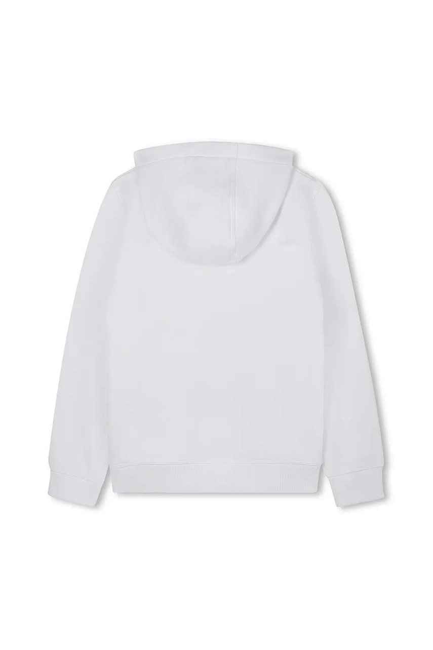 Детская кофта HUGO цвет белый с капюшоном с принтом G00446