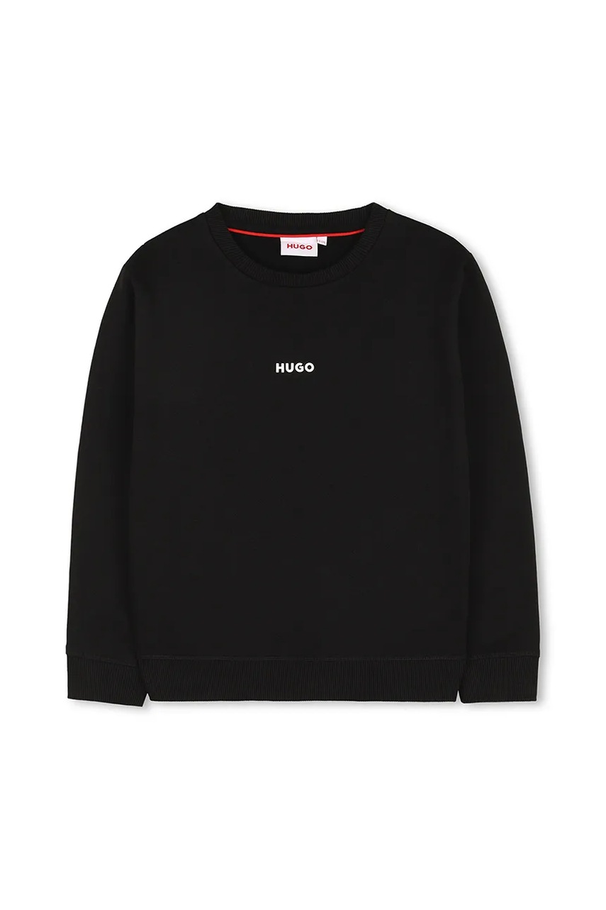 HUGO bluză copii culoarea negru, G00447