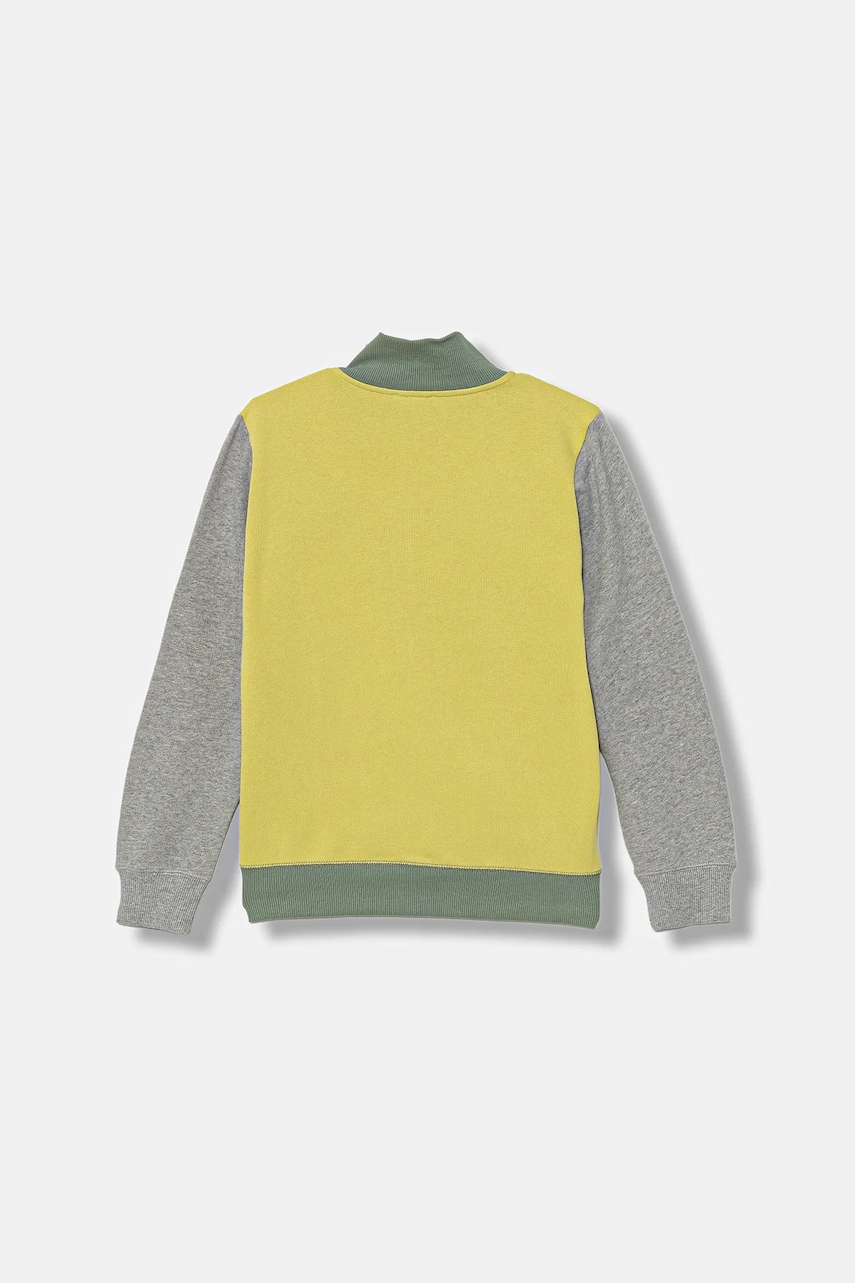 Детская хлопковая кофта United Colors of Benetton цвет зелёный с аппликацией 3J68C501B Детская хлопковая кофта United Colors of Benetton цвет зелёный с аппликацией 3J68C501B