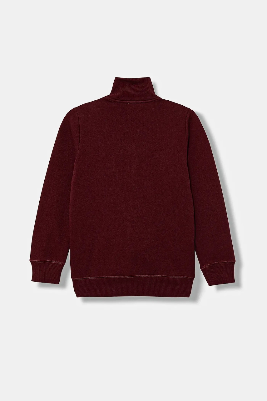 Детская хлопковая кофта United Colors of Benetton цвет бордовый с аппликацией 3J68C501B Детская хлопковая кофта United Colors of Benetton цвет бордовый с аппликацией 3J68C501B