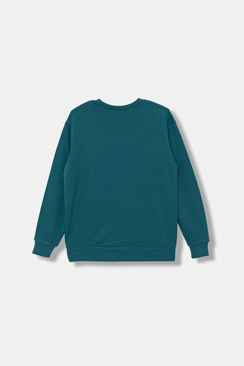 Детская хлопковая кофта United Colors of Benetton цвет бирюзовый с принтом 3J68C10PZ Детская хлопковая кофта United Colors of Benetton цвет бирюзовый с принтом 3J68C10PZ