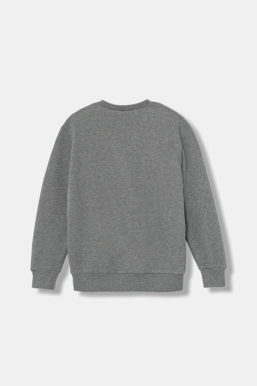 Детская хлопковая кофта United Colors of Benetton цвет серый однотонная 3J68C10QK Детская хлопковая кофта United Colors of Benetton цвет серый однотонная 3J68C10QK