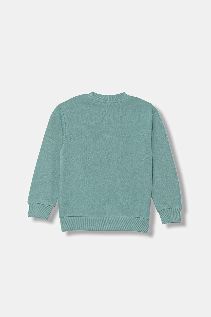 Детская хлопковая кофта United Colors of Benetton цвет бирюзовый с принтом 3J68G10KN Детская хлопковая кофта United Colors of Benetton цвет бирюзовый с принтом 3J68G10KN