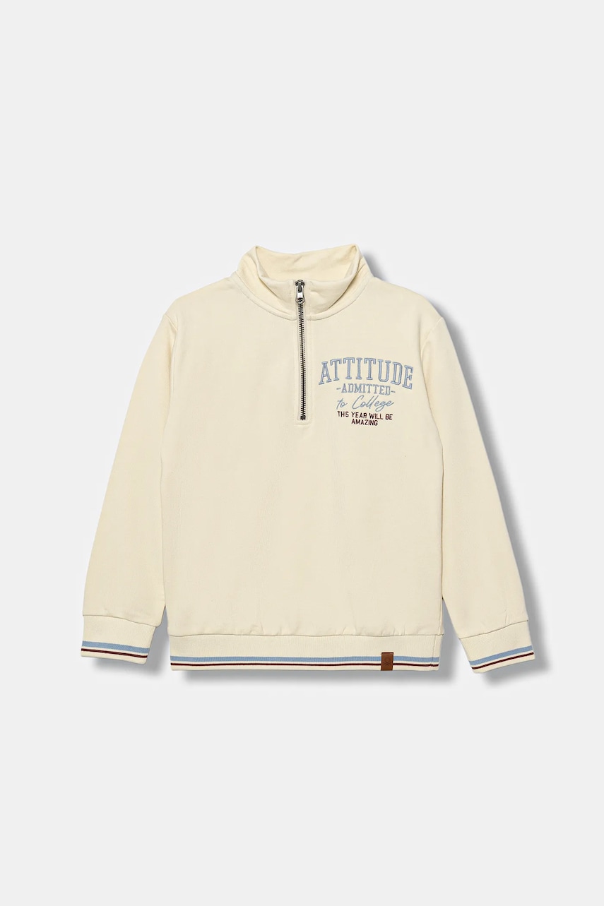 United Colors of Benetton bluză copii culoarea bej, uni, 32N4C10PS
