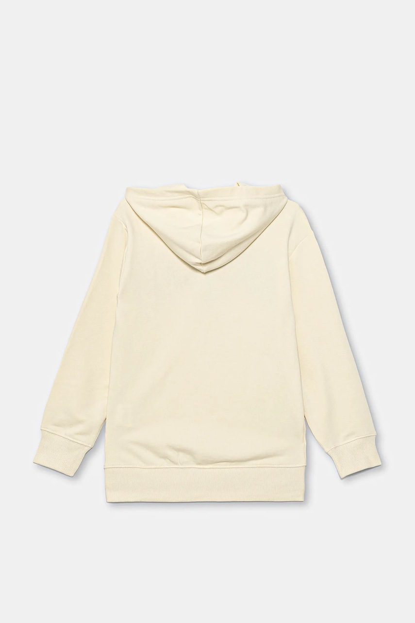 Детская кофта United Colors of Benetton цвет бежевый с капюшоном с принтом 32N4C204U Детская кофта United Colors of Benetton цвет бежевый с капюшоном с принтом 32N4C204U