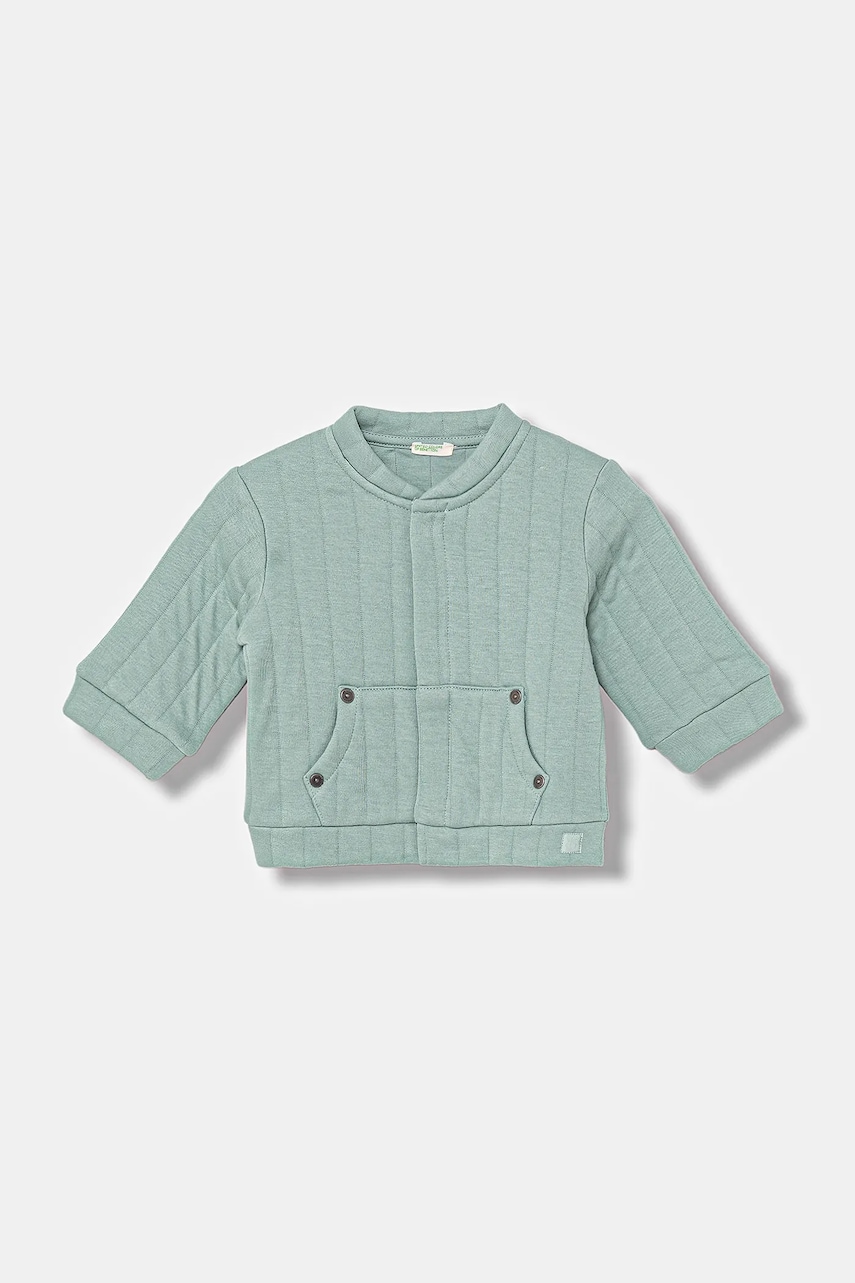 United Colors of Benetton bluză copii culoarea turcoaz, uni, 3JOEA501O