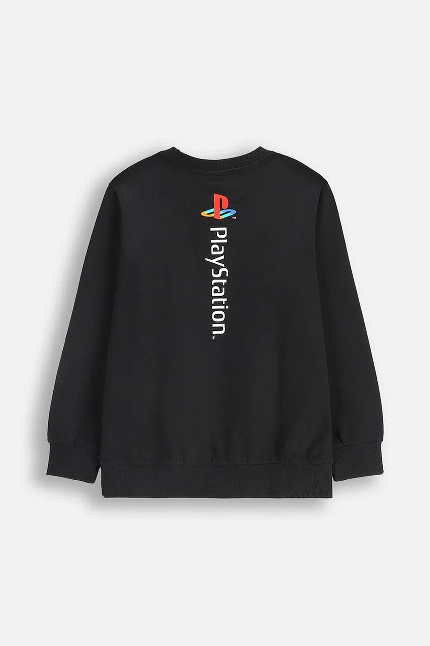 Детская хлопковая кофта Coccodrillo цвет чёрный с принтом LICENCE BOY