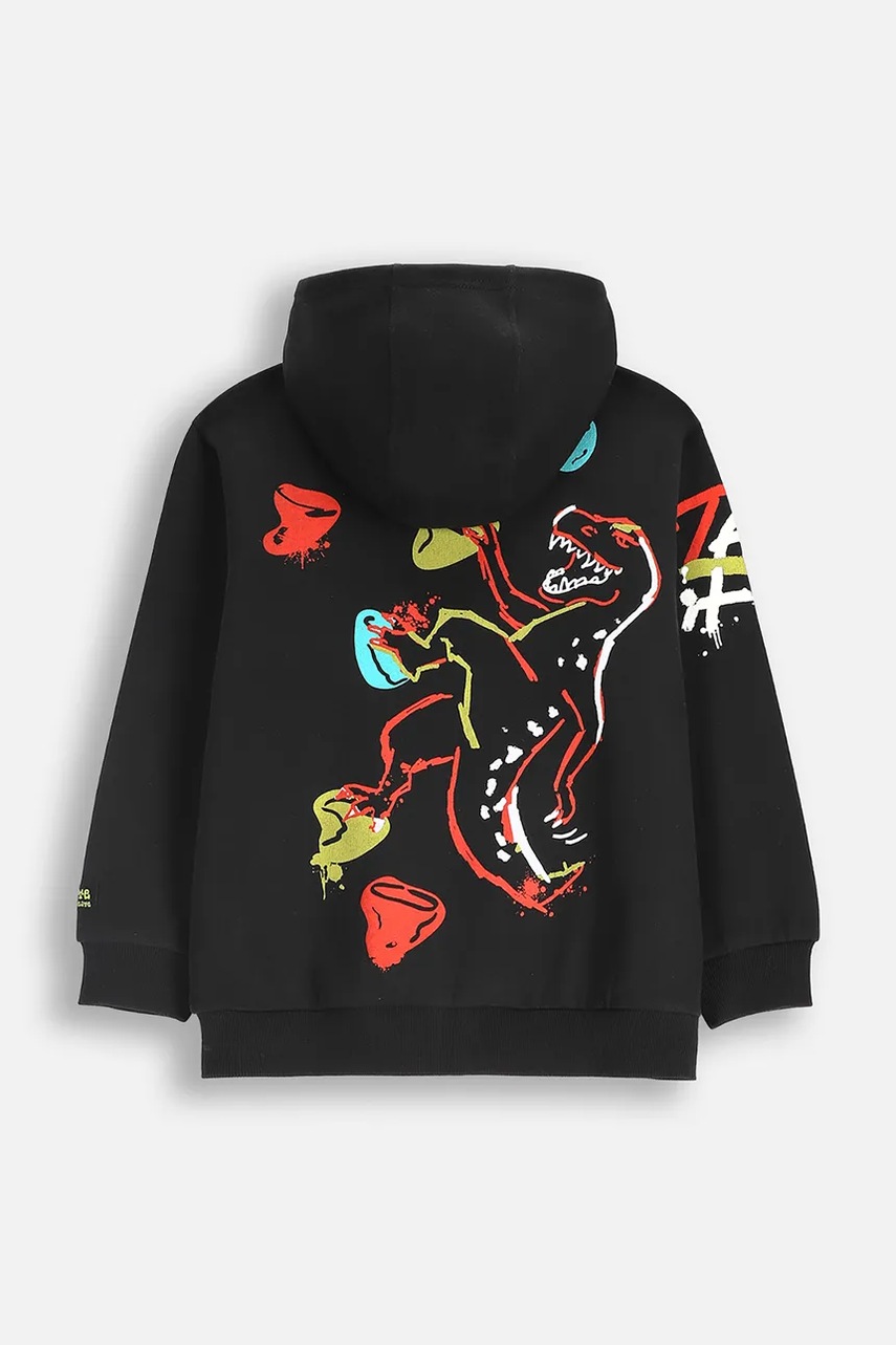 Кофта Coccodrillo цвет чёрный с капюшоном однотонная SPORTS BOY KIDS