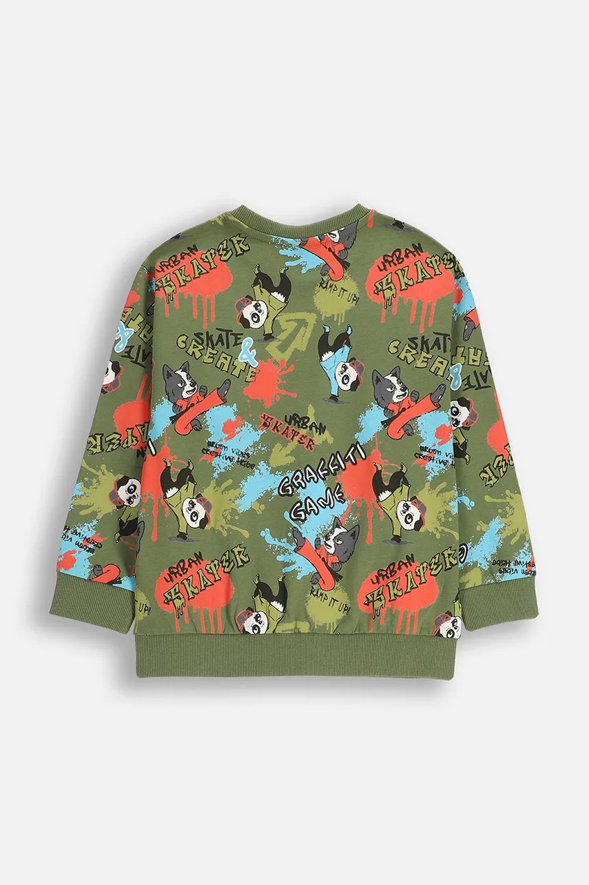 Кофта Coccodrillo цвет зелёный узор SPORTS BOY KIDS