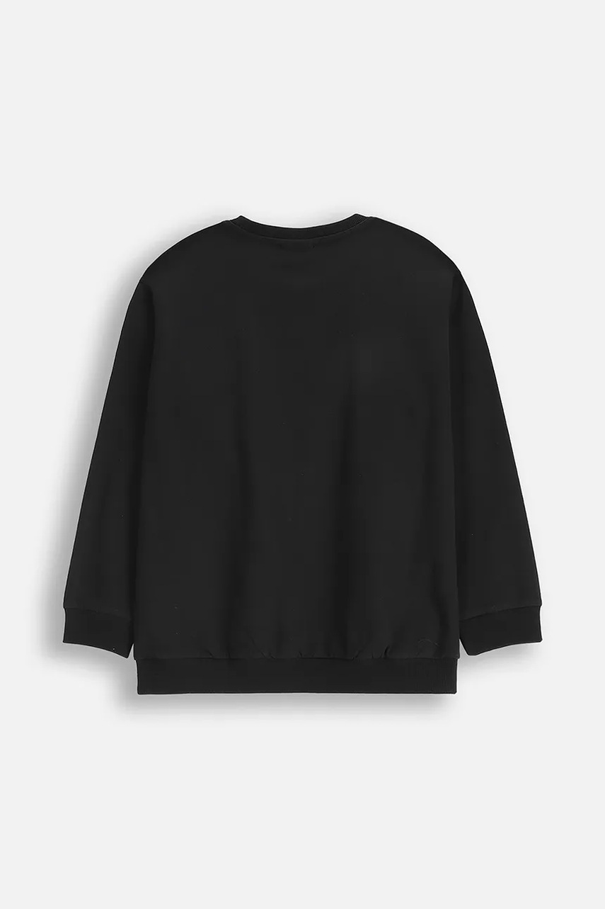 Детская кофта с хлопком Coccodrillo цвет чёрный с принтом X-RAY VISION BOY JUNIOR