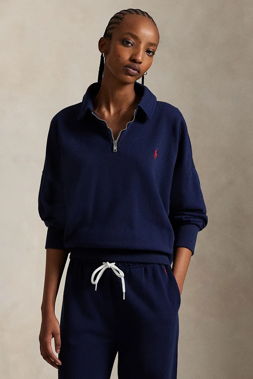 Levně Mikina Polo Ralph Lauren dámská, tmavomodrá barva, 211971696