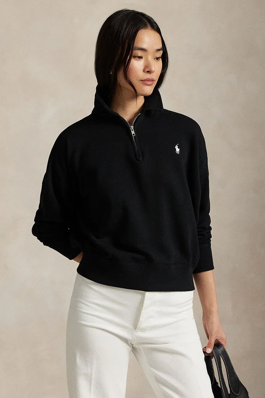 Levně Mikina Polo Ralph Lauren dámská, černá barva, 211971696