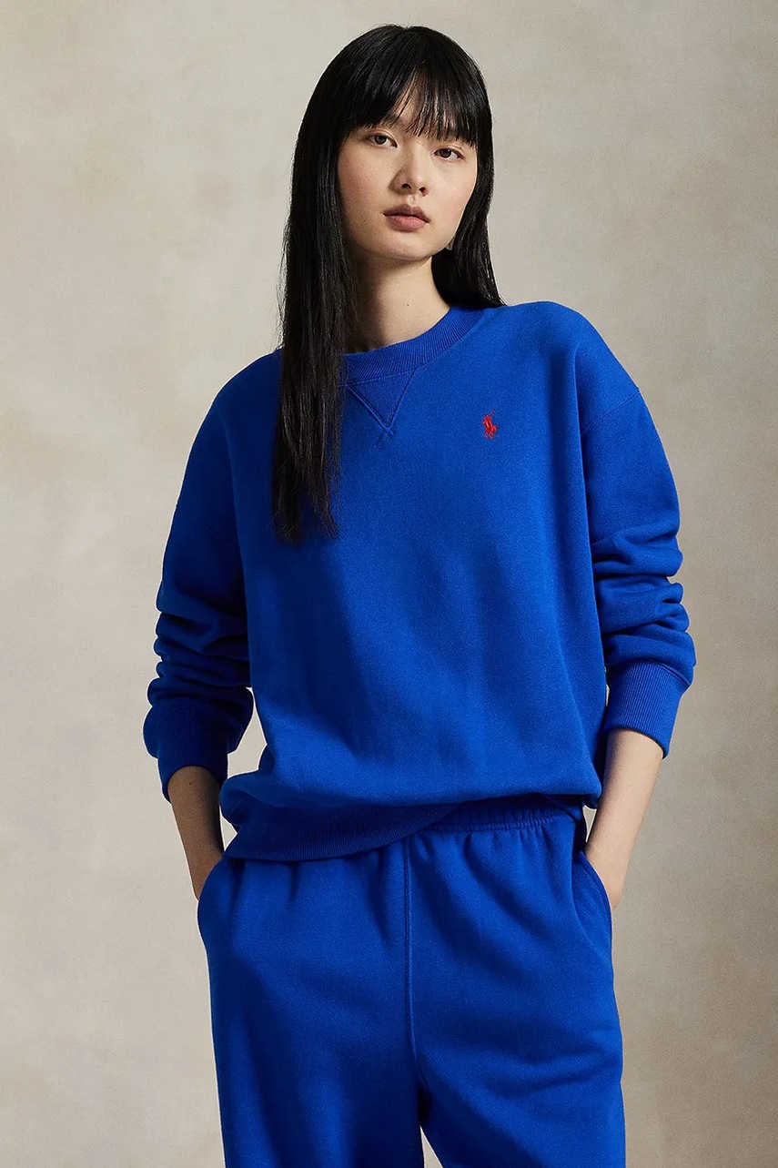 Levně Mikina Polo Ralph Lauren dámská, fialová barva, hladká, 211971697