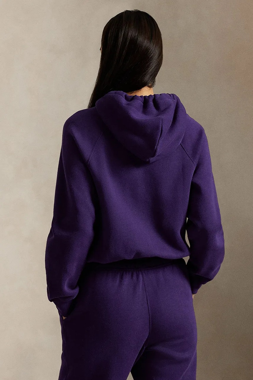 Кофта Polo Ralph Lauren цвет фиолетовый с капюшоном однотонная 211971698 Кофта Polo Ralph Lauren цвет фиолетовый с капюшоном однотонная 211971698