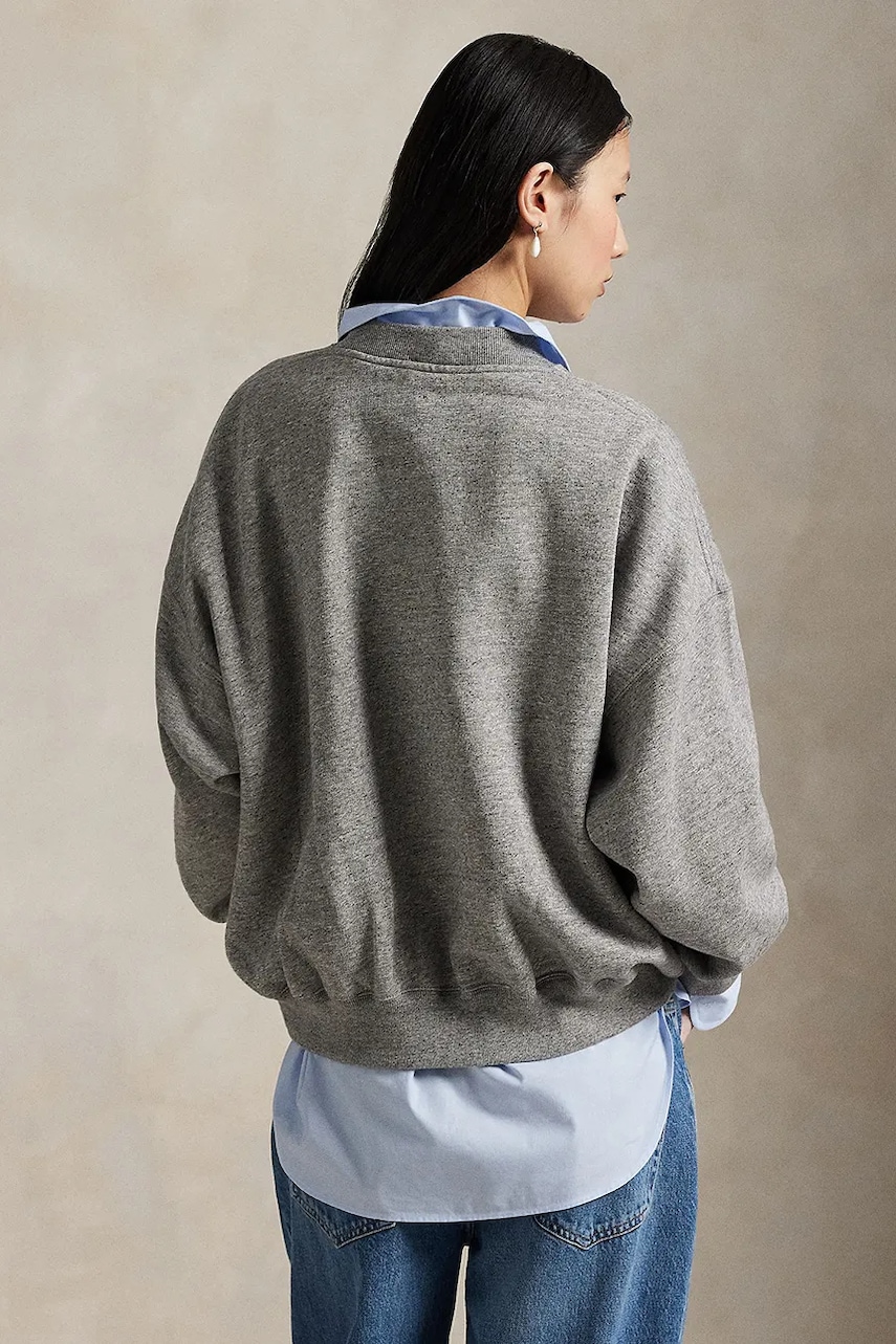Кофта Polo Ralph Lauren цвет серый меланж 211971754 Кофта Polo Ralph Lauren цвет серый меланж 211971754