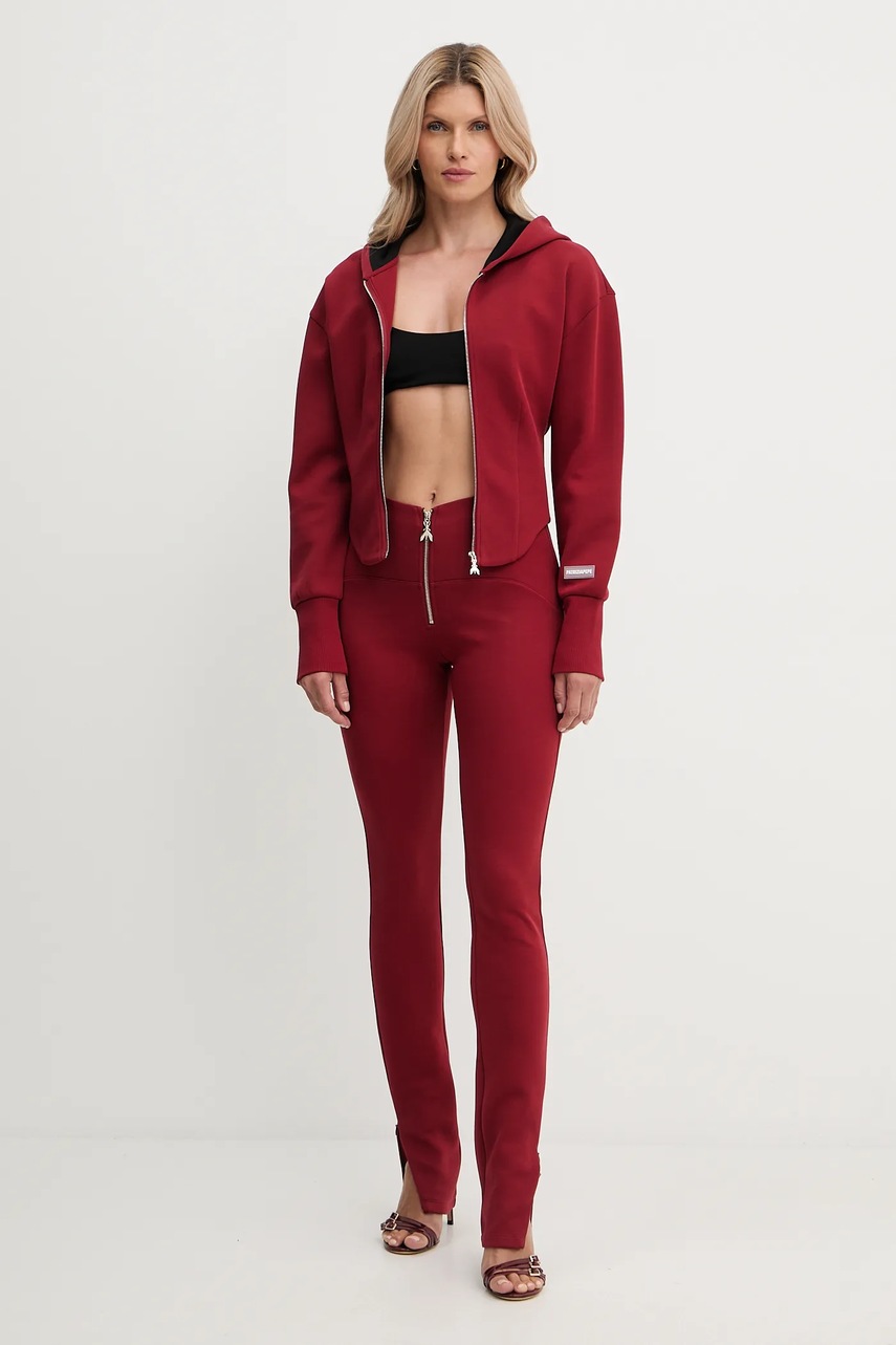 Кофта Patrizia Pepe цвет красный с капюшоном однотонная 8M1728 J305