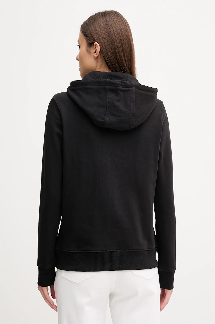 Хлопковая кофта Tommy Jeans цвет чёрный с капюшоном с принтом DW0DW20943 Хлопковая кофта Tommy Jeans цвет чёрный с капюшоном с принтом DW0DW20943