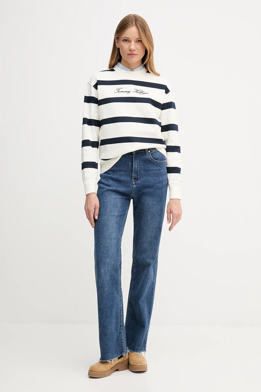 Кофта Tommy Hilfiger цвет белый узор WW0WW45743