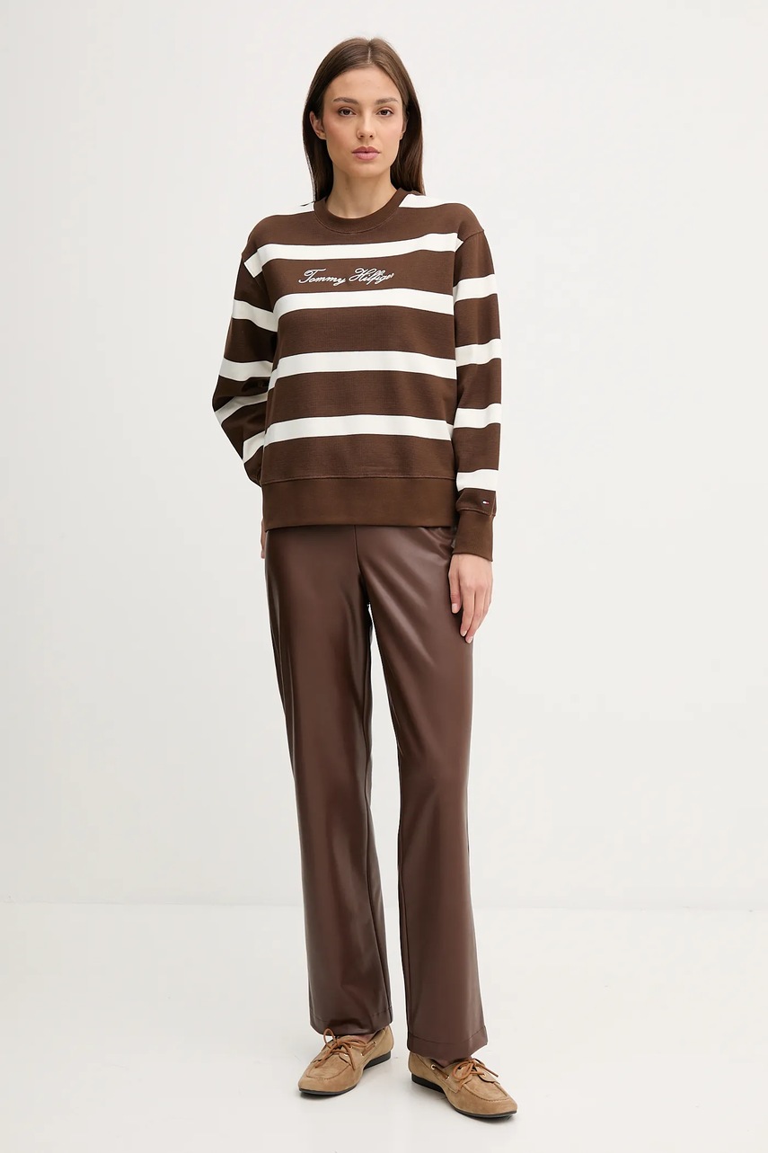 Кофта Tommy Hilfiger цвет коричневый узор WW0WW45743
