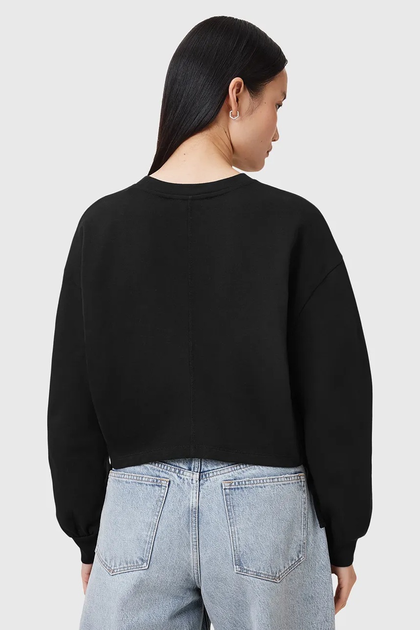 Хлопковая кофта AllSaints MIRA цвет чёрный однотонная W214JC