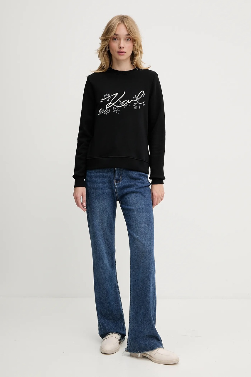 Кофта Karl Lagerfeld цвет чёрный с аппликацией A3W20010