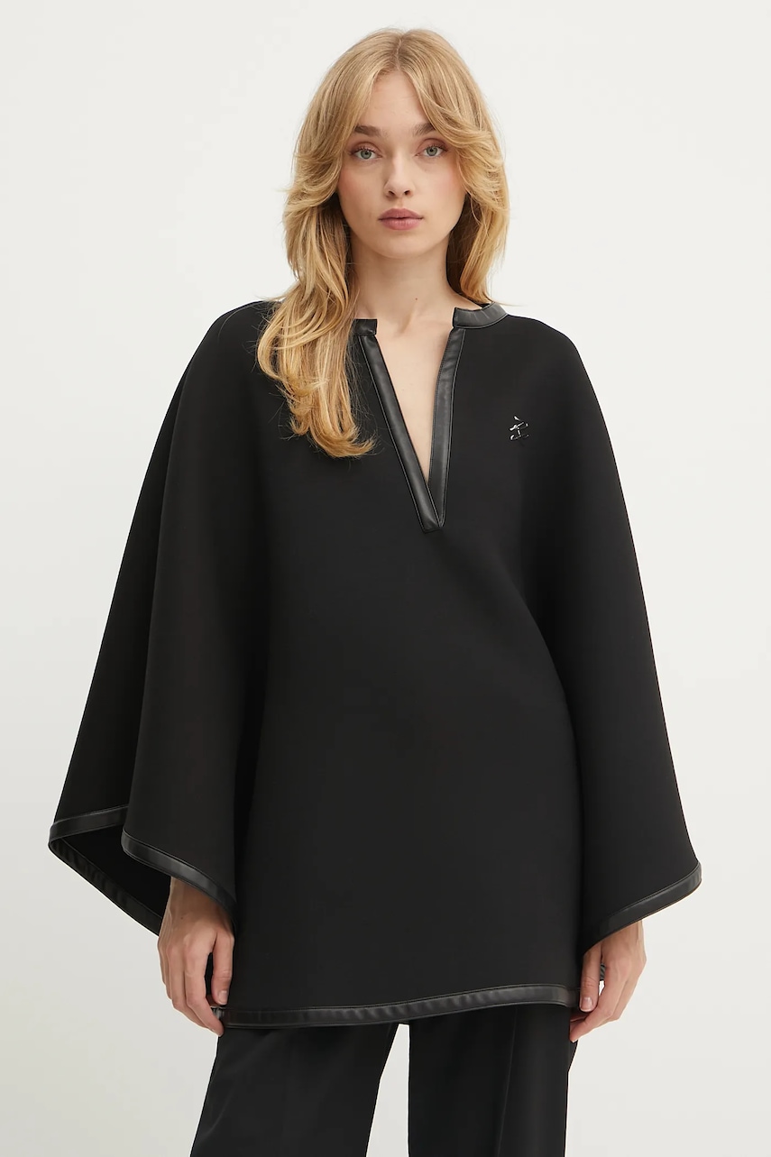 Karl Lagerfeld poncho culoarea negru, A3W20016
