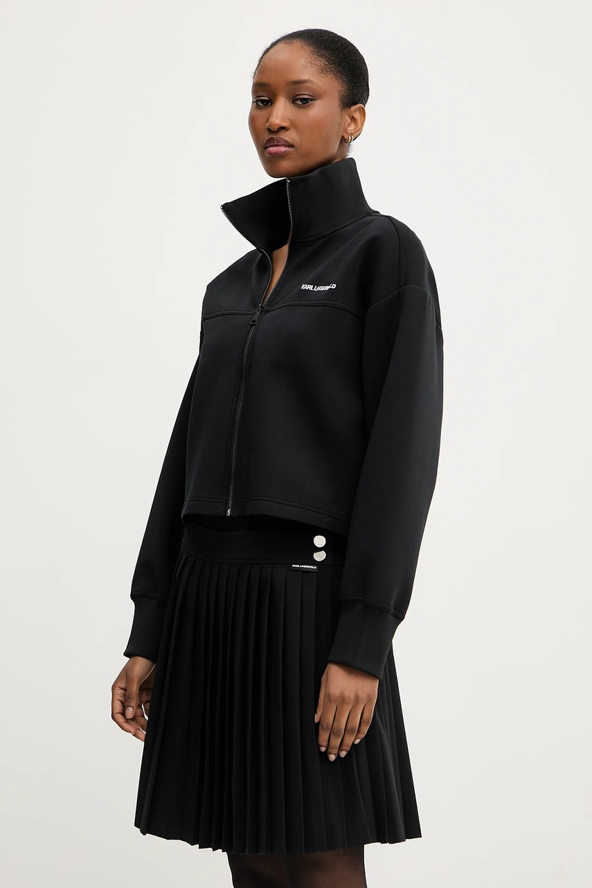 Karl Lagerfeld bluza culoarea negru, cu imprimeu, A3W20017