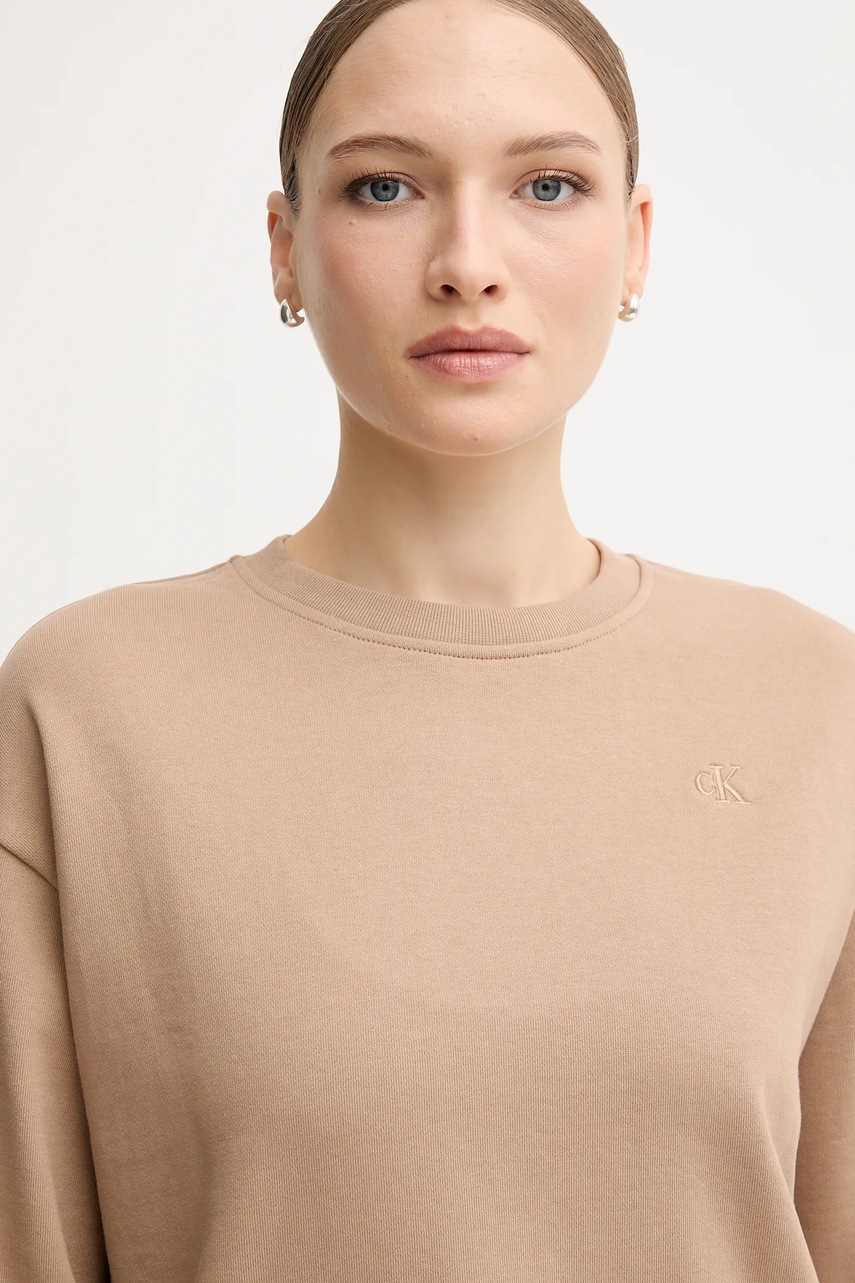 Μπλούζα Calvin Klein Jeans χρώμα: μπεζ, LV047B236G φωτογραφία