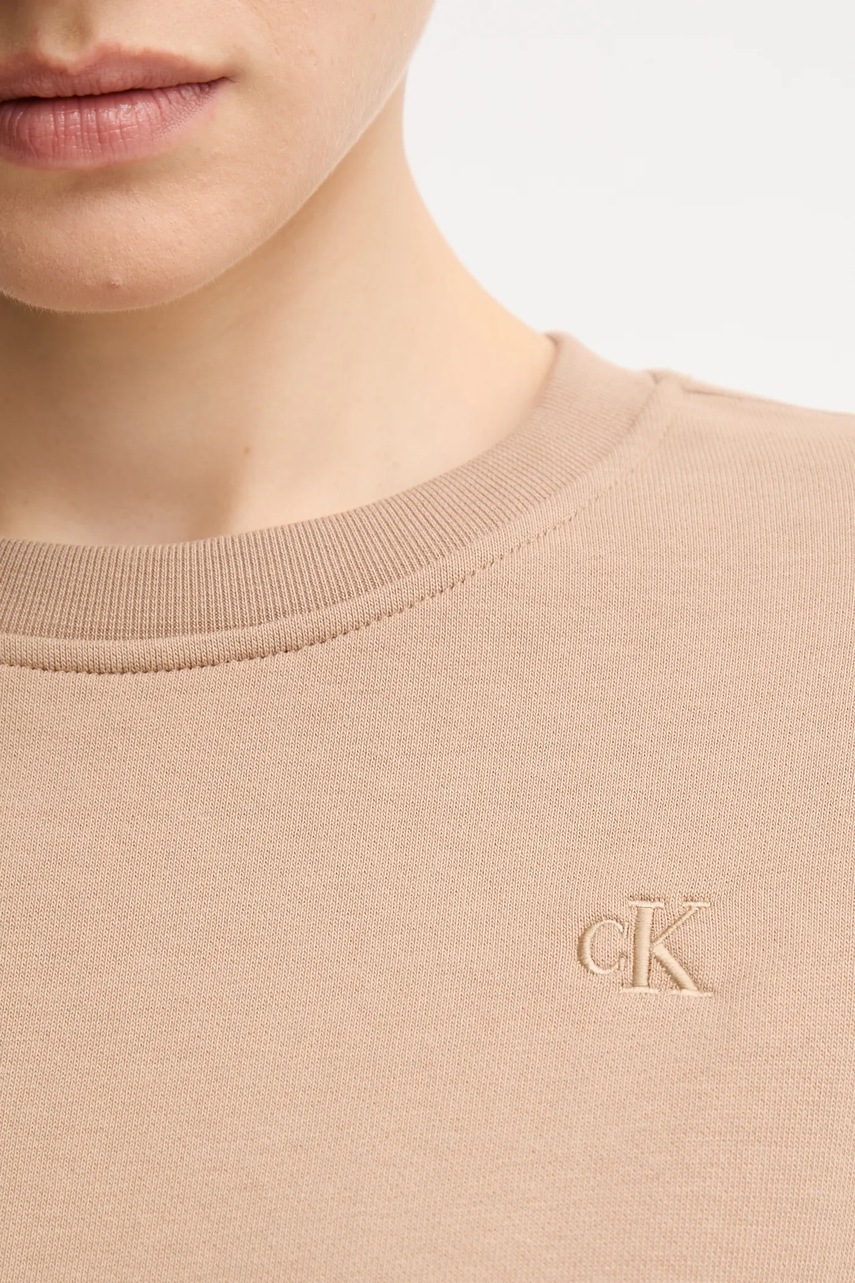 Μπλούζα Calvin Klein Jeans χρώμα: μπεζ, LV047B236G φωτογραφία