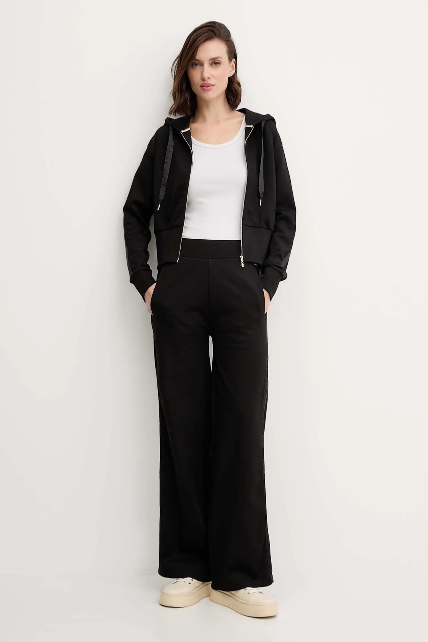 Кофта лаунж BOSS цвет чёрный с капюшоном однотонная 50545635