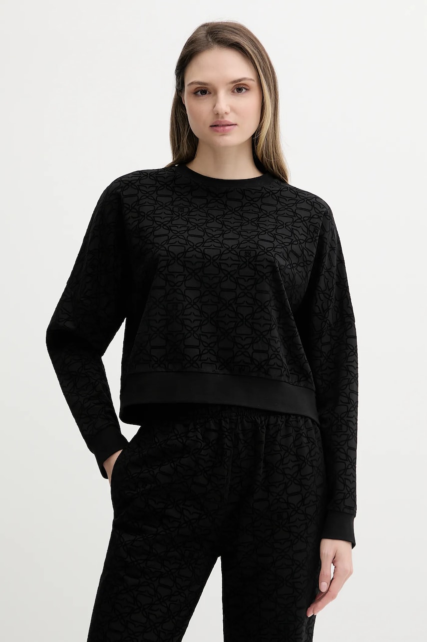 HUGO bluza culoarea negru, cu imprimeu, 50545210