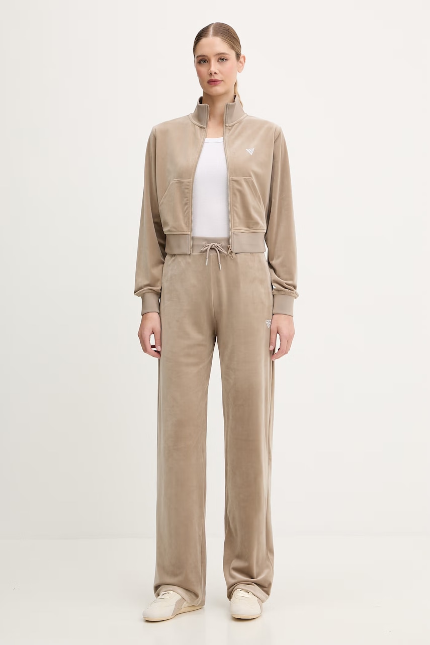 Velurová mikina Guess COUTURE