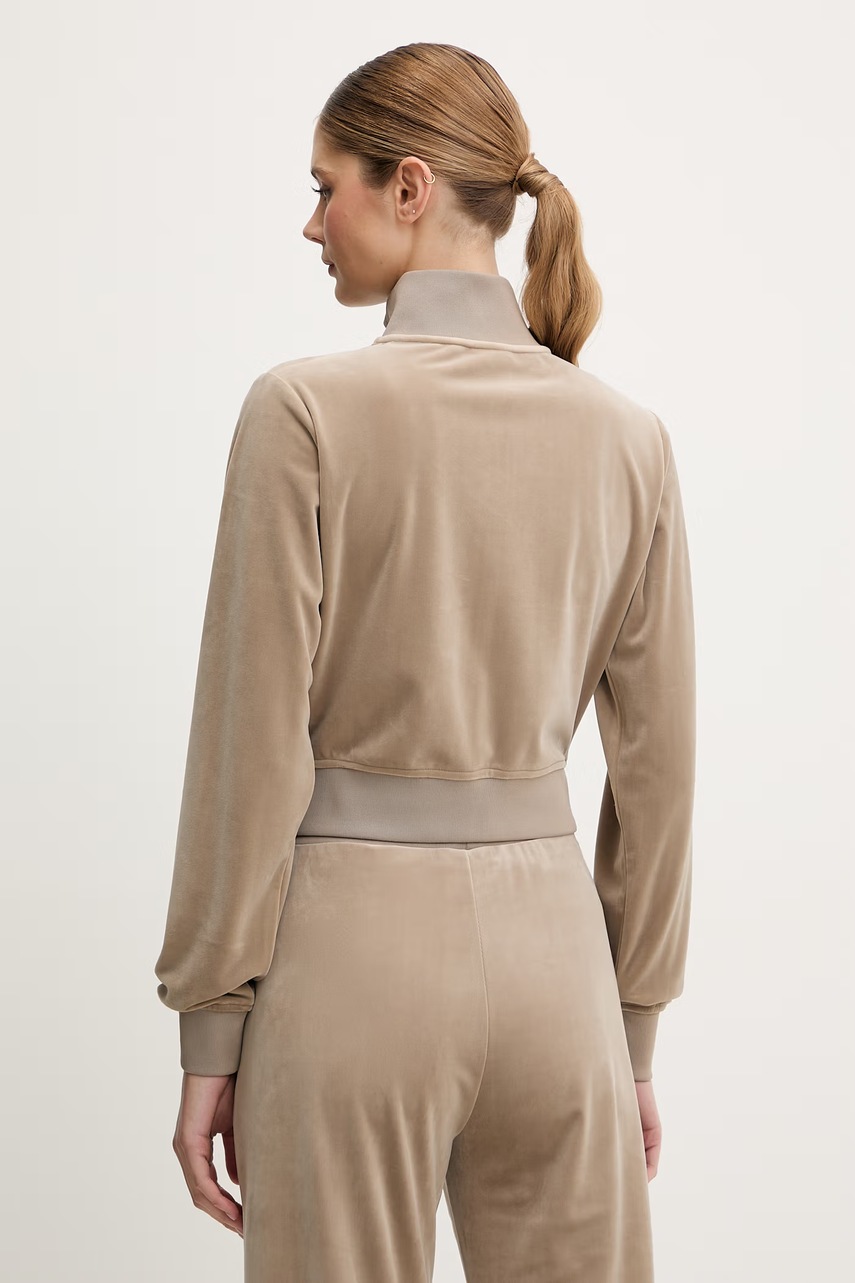 Velurová mikina Guess COUTURE