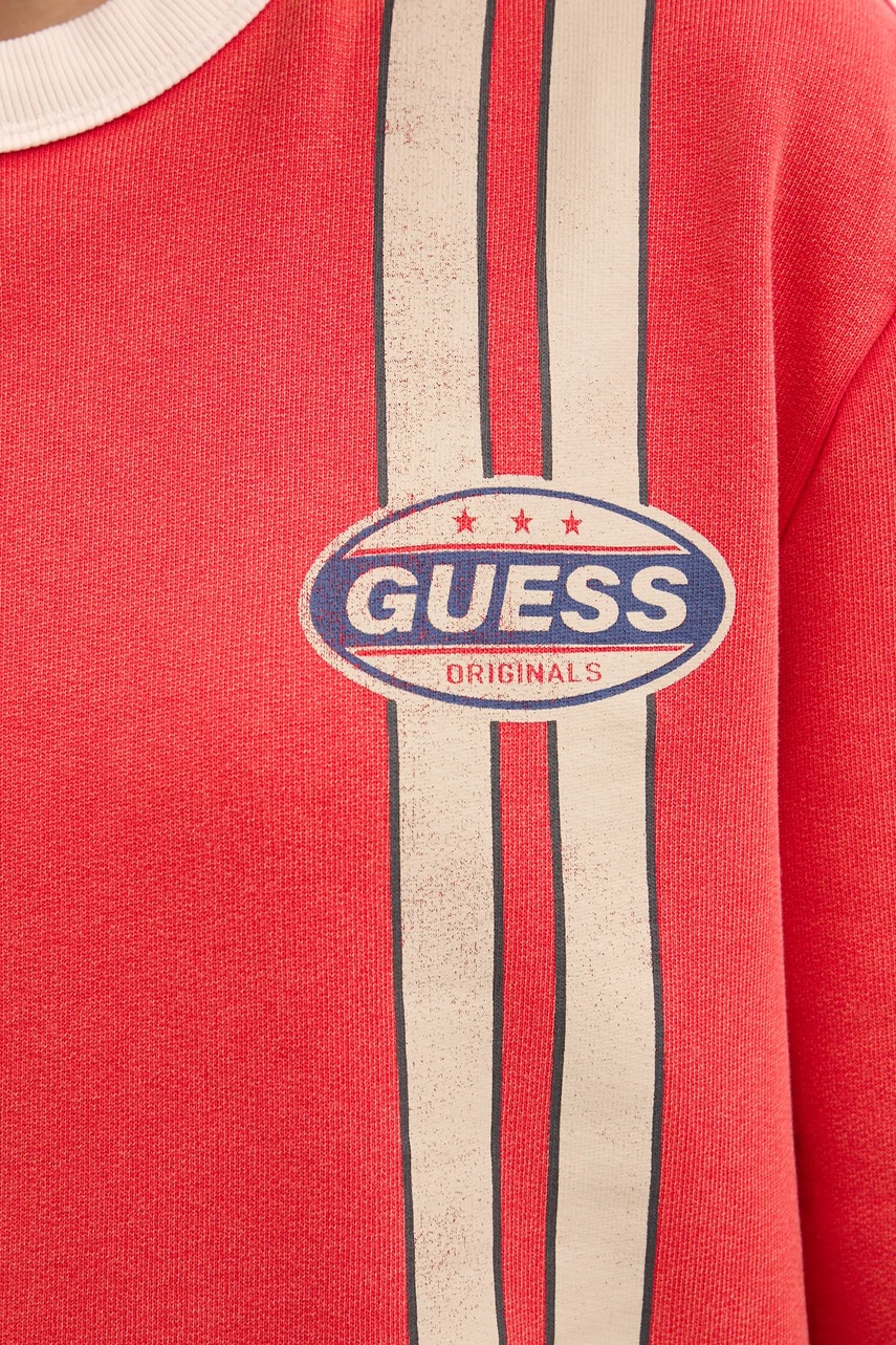 Βαμβακερή μπλούζα Guess Originals γυναικεία, χρώμα: κόκκινο, M5YQ25 KCPR1 φωτογραφία