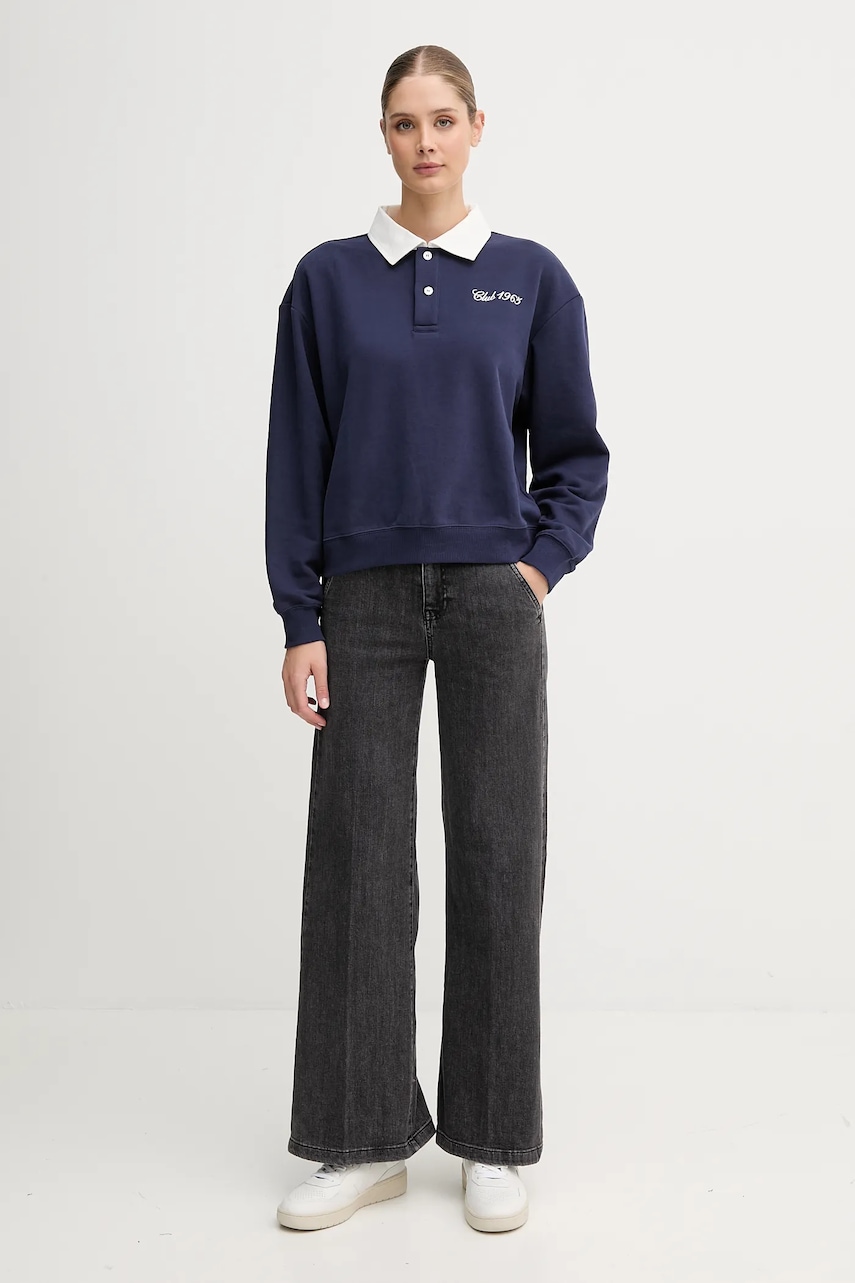 Кофта United Colors of Benetton цвет синий с аппликацией 3WNWD3011 Кофта United Colors of Benetton цвет синий с аппликацией 3WNWD3011