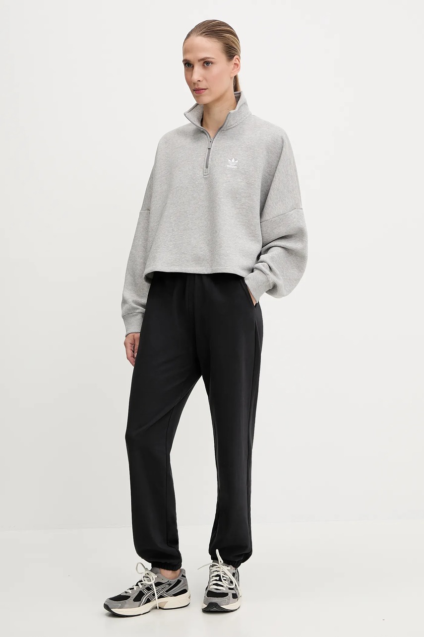 Кофта adidas Originals Essential цвет серый меланж IY4979