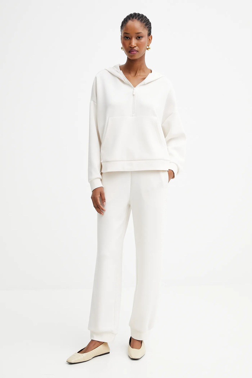 Кофта Armani Exchange цвет бежевый с капюшоном однотонная XW000980 AF16111