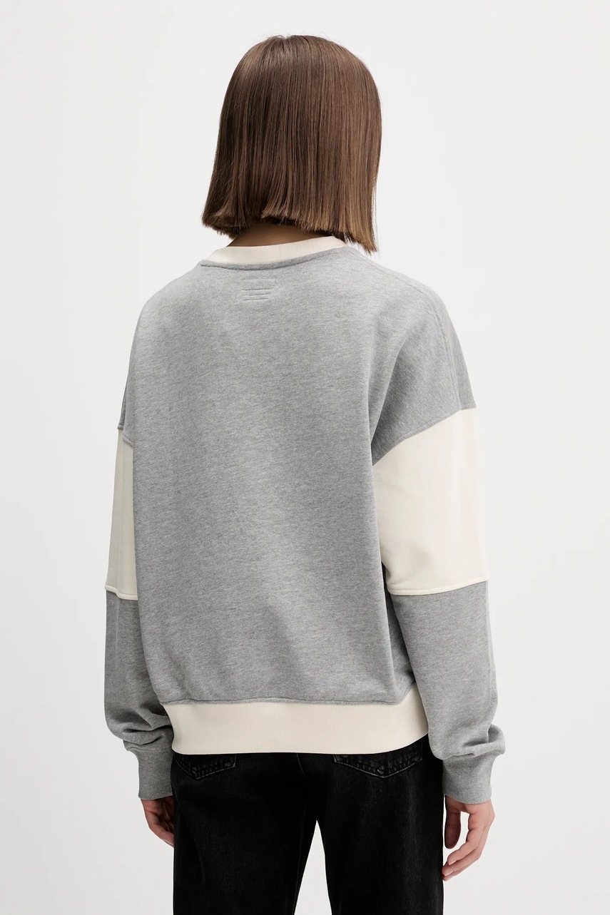 Βαμβακερή μπλούζα Guess Jeans γυναικεία, χρώμα: γκρι, W5YQ20 K68I4 φωτογραφία