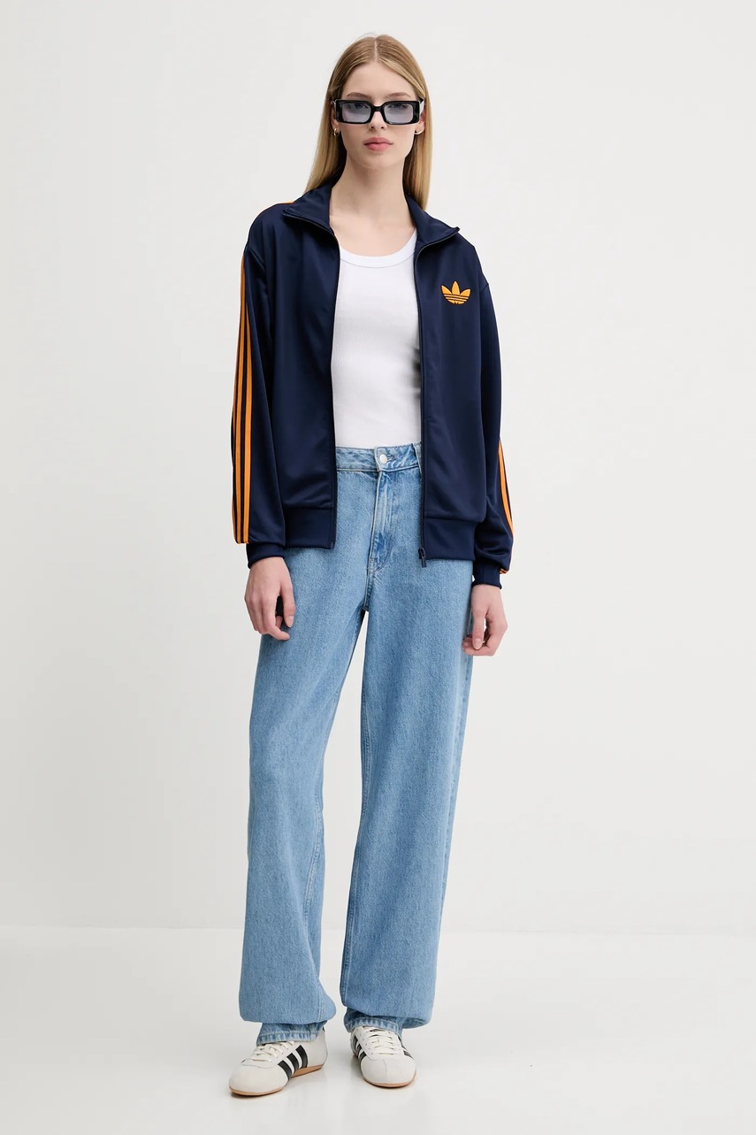 Кофта adidas Originals Firebird цвет синий с аппликацией JW1247