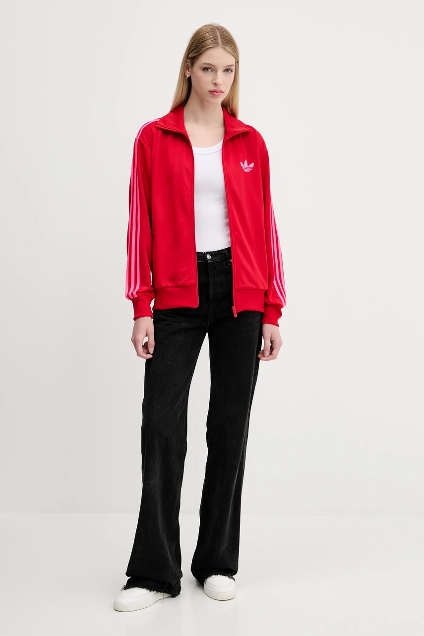 Кофта adidas Originals Firebird цвет красный с аппликацией JW3665