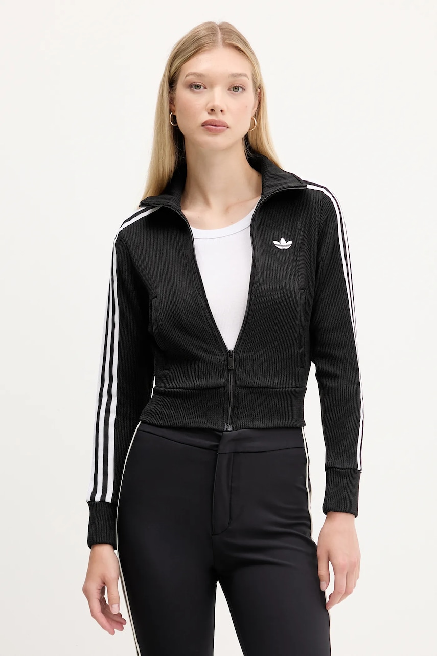 adidas Originals bluză Firebird culoarea negru, cu imprimeu, JY2613
