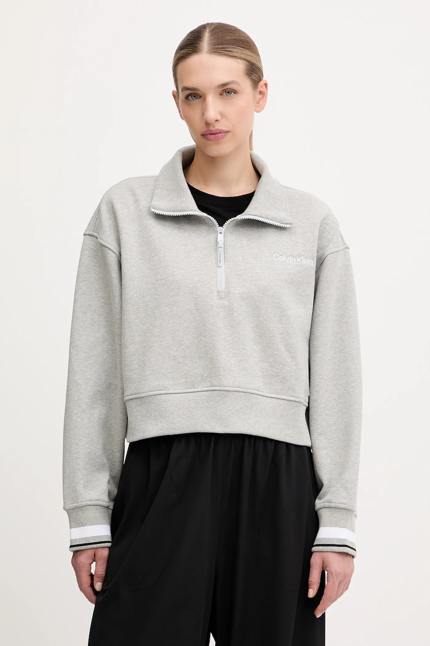 

Суичър Calvin Klein Performance в сиво с изчистен дизайн LVGWF5W310, Сив